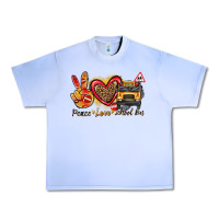 Grape Ice peace love school bus Urban Heavy Tee - texasbilliewilder