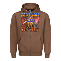 Chestnut football mama Zipper Hoodie - CowhideDigitalArt
