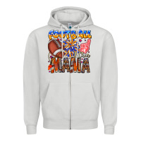 Dove Grey football mama Zipper Hoodie - CowhideDigitalArt