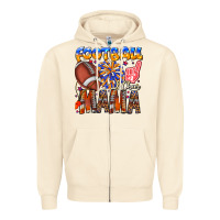 Sandshell football mama Zipper Hoodie - CowhideDigitalArt