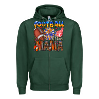 Sports Green football mama Zipper Hoodie - CowhideDigitalArt