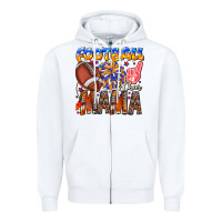 White football mama Zipper Hoodie - CowhideDigitalArt