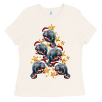 Bone Christmas Tree With Manatee Ladies Tee - LillyAllenDesigns