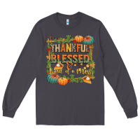Smoke thankful blessed and kind of a mess Long Sleeve Tee - CowGirlArtShop