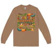Toasted Coconut thankful blessed and kind of a mess Long Sleeve Tee - CowGirlArtShop