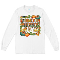 White thankful blessed and kind of a mess Long Sleeve Tee - CowGirlArtShop