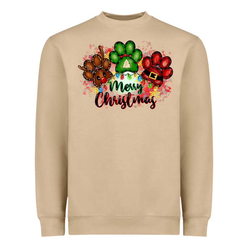Merry Christmas Paws Heavyweight Sweatshirt by FaDigitalArtStudio | Teevron