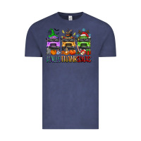 Vintage Denim hallothanksmas school bus Vintage Tee - texasbilliewilder