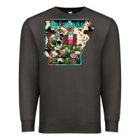 Smoke arkansas map Premium Sweatshirt - RacoonDesign