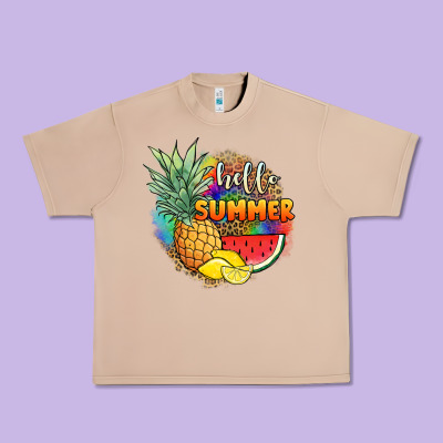 Hello Summer Pineapple Urban Heavy Tee Designed By Jahusdesignshop