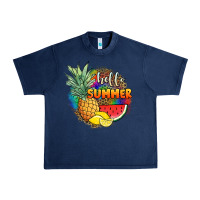 Navy hello summer pineapple Urban Heavy Tee - JahusDesignShop