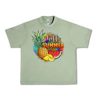 Oil Green hello summer pineapple Urban Heavy Tee - JahusDesignShop