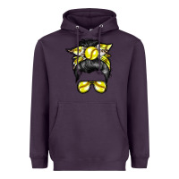 Plum softball mom Heavyweight Hoodie - RacoonDesign