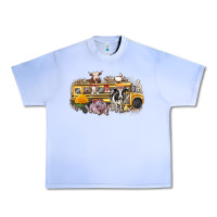 Grape Ice farm animals school bus Urban Heavy Tee - texasbilliewilder