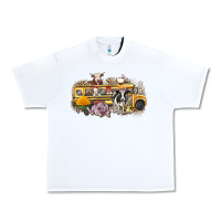 White farm animals school bus Urban Heavy Tee - texasbilliewilder