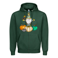Sports Green Happy Fall Zipper Hoodie - CowhideDigitalArt