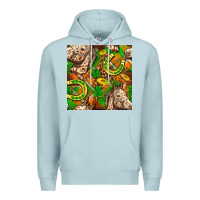 Blue Mist St. Patrick's Day Horse With Horseshoes Seamless Premium Hoodie - FaDigitalArtStudio