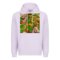 Lilac St. Patrick's Day Horse With Horseshoes Seamless Premium Hoodie - FaDigitalArtStudio