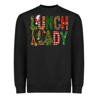 Black Lunch Lady Christmas Heavyweight Sweatshirt - BundleAndBundleShop