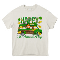 Cream Happy St. Patricks Day Heavy Core Tee - BundleAndBundleShop
