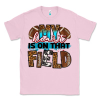 Bubblegum Pink my heart is on that field football Classic Tee - RanaPortraitStore