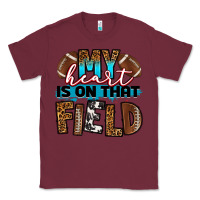 Burgundy my heart is on that field football Classic Tee - RanaPortraitStore