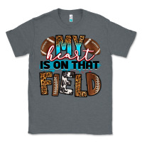 Charcoal Heather my heart is on that field football Classic Tee - RanaPortraitStore