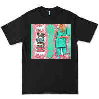 Black nurse  blonde woman Premium Tee - RanaPortraitStore