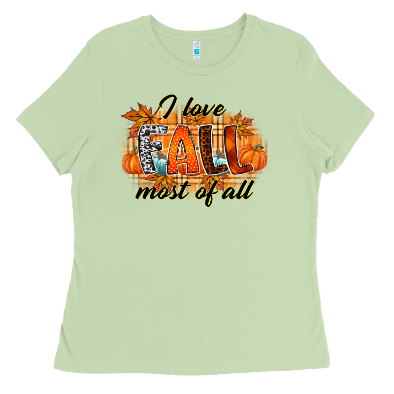 I Love Fall Most Of All Ladies Tee by RacoonDesign | Teevron