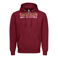 Burgundy Howdy Valentine Zipper Hoodie - CowhideDigitalArt