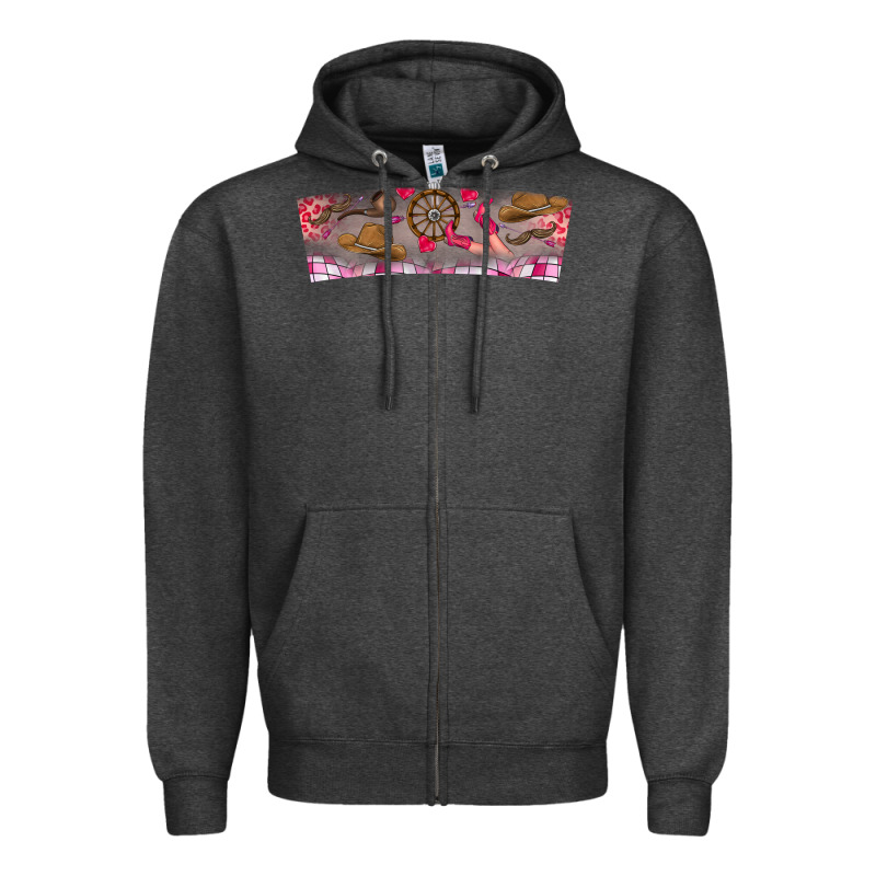 Howdy Valentine Zipper Hoodie by CowhideDigitalArt | Teevron