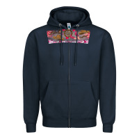 Navy Howdy Valentine Zipper Hoodie - CowhideDigitalArt