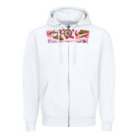 White Howdy Valentine Zipper Hoodie - CowhideDigitalArt