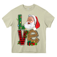 Mossy Love With Santa Portrait Heavy Core Tee - BundleAndBundleShop