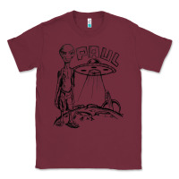Burgundy the alien paul Classic Tee - lanVoArt