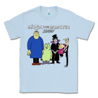 Dusty Blue 60s milton the monster show characters and logotype Classic Tee - lanVoArt