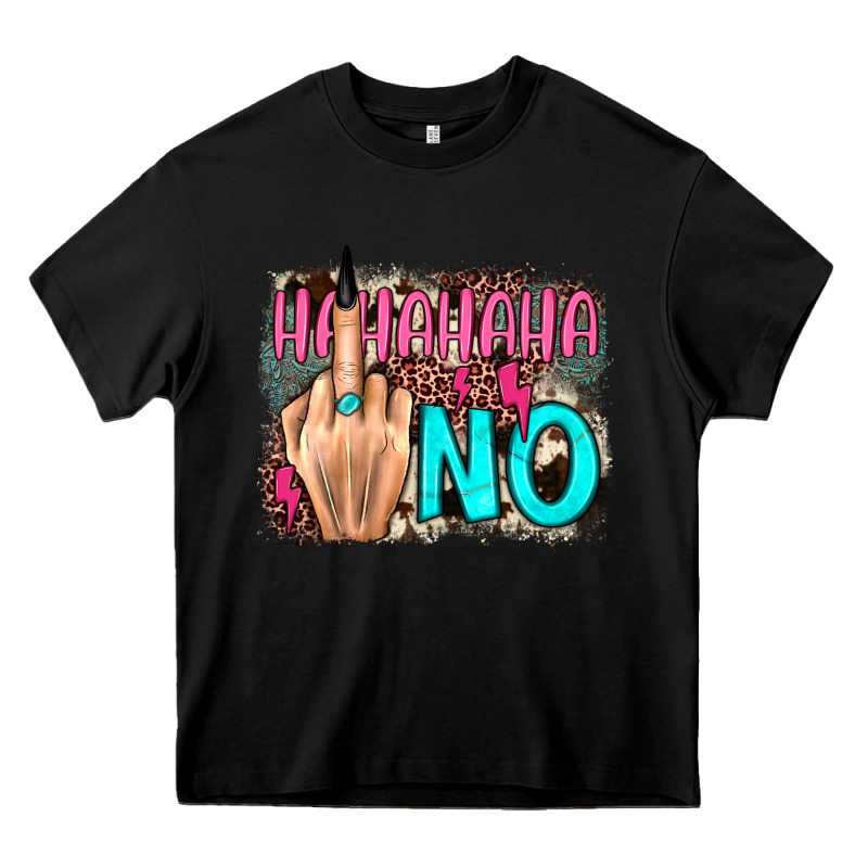Hahahaha No Leopard Cowhide Heavy Core Tee by JahusDesignShop | Teevron