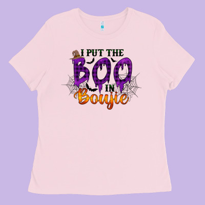 I Put The Boo In Boujie Ladies Tee Designed By Racoondesign
