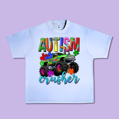 Autism Awareness Crusher Urban Heavy Tee Designed By Nancycooperartshop