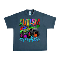Midnight Navy Autism Awareness crusher Urban Heavy Tee - NancyCooperArtShop