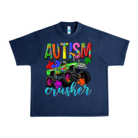 Navy Autism Awareness crusher Urban Heavy Tee - NancyCooperArtShop