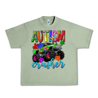 Oil Green Autism Awareness crusher Urban Heavy Tee - NancyCooperArtShop
