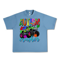 Pebble Blue Autism Awareness crusher Urban Heavy Tee - NancyCooperArtShop