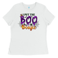 White I put the Boo in Boujie Ladies Tee - RacoonDesign