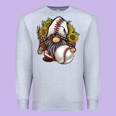 Baseball Gnome Premium Sweatshirt Designed By Racoondesign