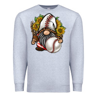 Heather Grey baseball gnome Premium Sweatshirt - RacoonDesign