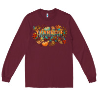 Burgundy thankful for everything Long Sleeve Tee - CowGirlArtShop