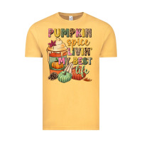 Vintage Mustard Pumpkin spice livin' my best life Vintage Tee - NancyCooperArtShop