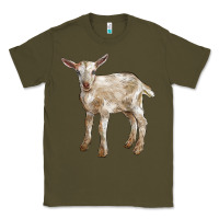 Army Green Baby Saanen Goat Classic Tee - LillyAllenDesigns