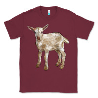 Burgundy Baby Saanen Goat Classic Tee - LillyAllenDesigns